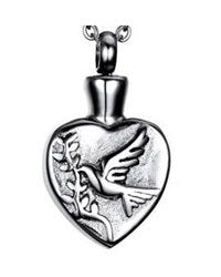 Heart With Dove Pendant